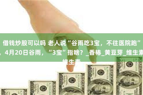 借钱炒股可以吗 老人说“谷雨吃3宝，不往医院跑”，4月20日谷雨，“3宝”指啥？_香椿_黄豆芽_维生素