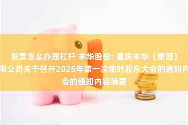 股票怎么办理杠杆 丰华股份: 重庆丰华（集团）股份有限公司关于召开2025年第一次临时股东大会的通知内容摘要